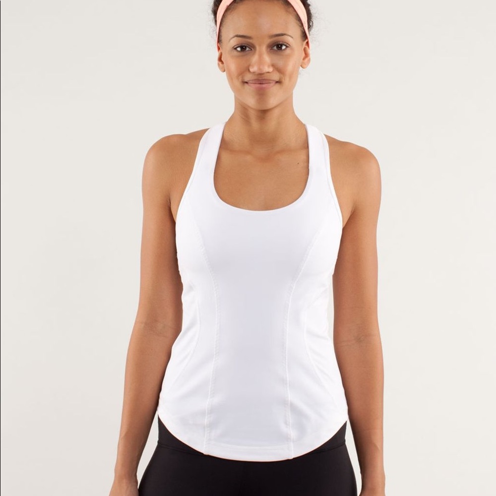 Lululemon cardio kick tank top in white